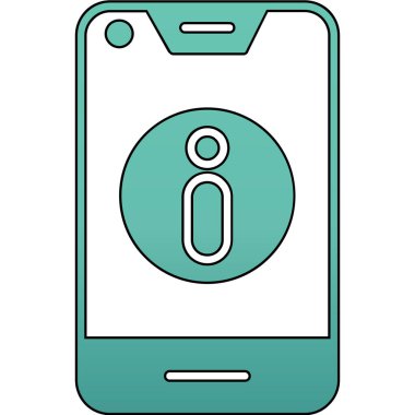 benzersiz cep telefonu vektör çizgisi simgesi