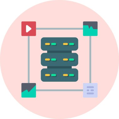 sunucu vektör simgesi modern basit illüstrasyon