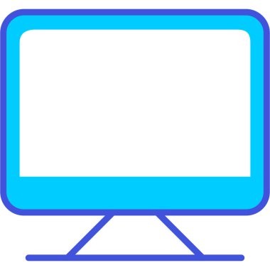 Bilgisayar monitörü. Web simgesi basit tasarım