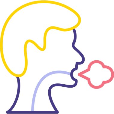 Burun simgesi vektör illüstrasyonlu adam