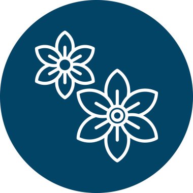 güzel çiçek dekoratif simge vektör çizim tasarım