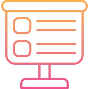 Web sayfası simgesi basit vektör illüstrasyonu