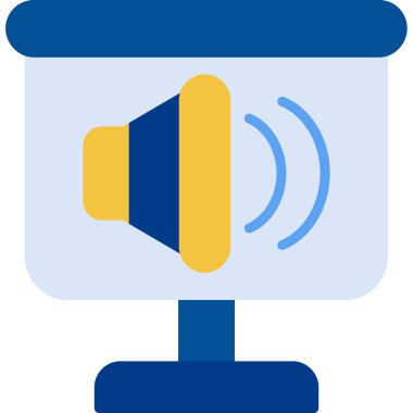 Konuşmacı. Web simgesi basit illüstrasyon