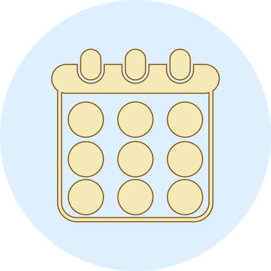 Takvim tarihi simgesi vektör illüstrasyon tasarımı