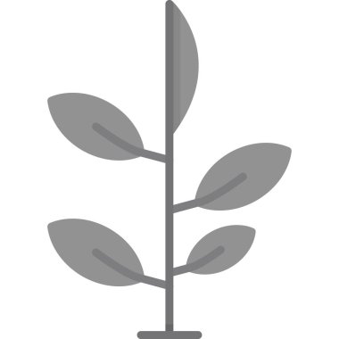 Yapraklar ve bitkiler simgesi, vektör illüstrasyonu