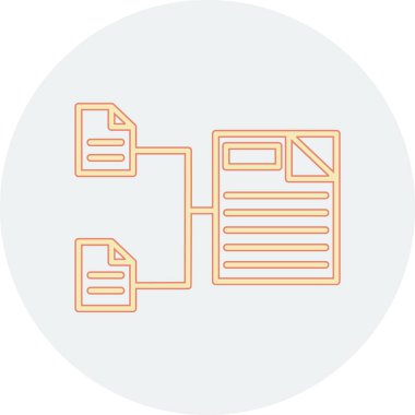 Belge simgesinin vektör illüstrasyonu