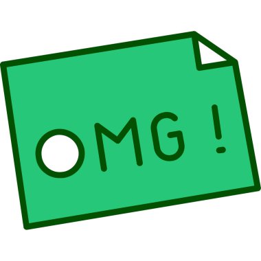 Çizgi film yeşil harfinin vektör çizimi