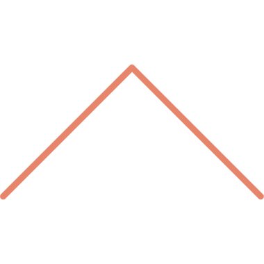 Beyaz arkaplanda izole edilmiş ok yukarı