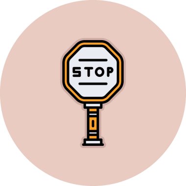 Moda biçimi izole edilmiş arkaplanda dur işareti simgesi