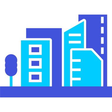 Bina. Web simgesi basit illüstrasyon