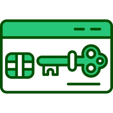 Anahtar simgesi vektör illüstrasyonu