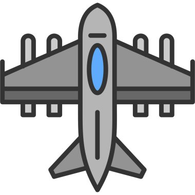 Uçak simge vektör çizim