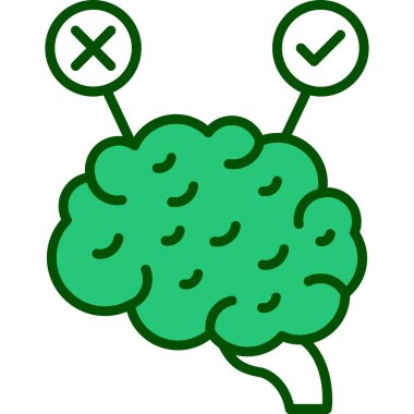 beyin ikonu vektör illüstrasyonu