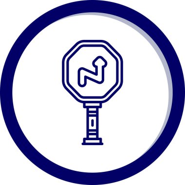 Beyaz arkaplanda pusula simgesi olan mavi çizgi konumu. Navigasyon ya da işaret levhası. Navigasyon ve pusula. Harita sembolü Mavi daire düğmesi. vektör