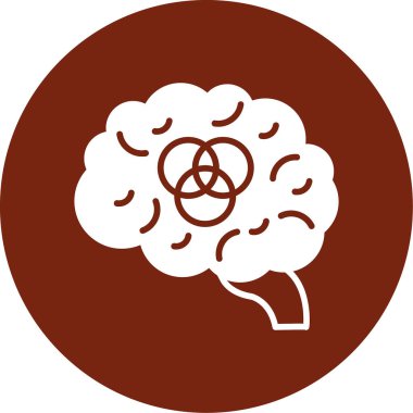 Beyin. Web simgesi basit illüstrasyon