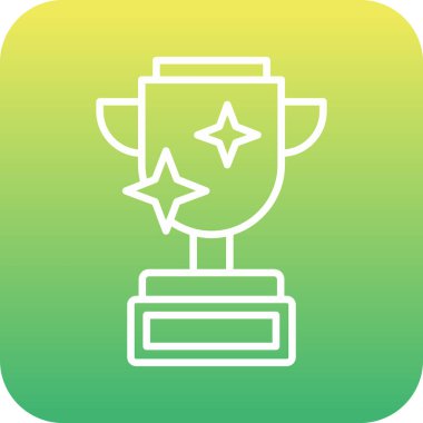 ödül kupa simgesi soyut arkaplanda izole