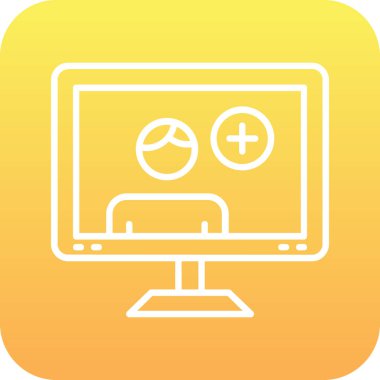 Monitör ekran vektör simgesi tasarımlı eşsiz bir monitör