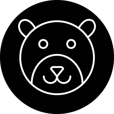 Ayı simgesi, vektör illüstrasyonu