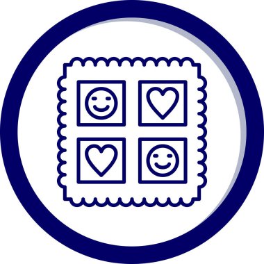 Moda tarzında aşk damgası simgesi