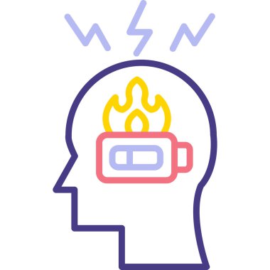 beyin ikonu vektör illüstrasyonu