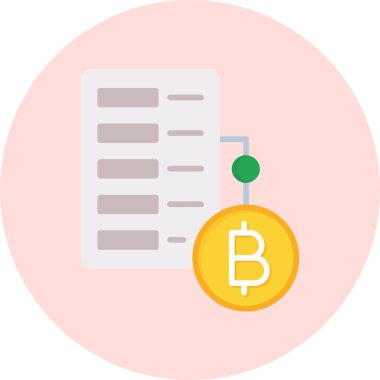bitcoin. Web simgesi basit illüstrasyon