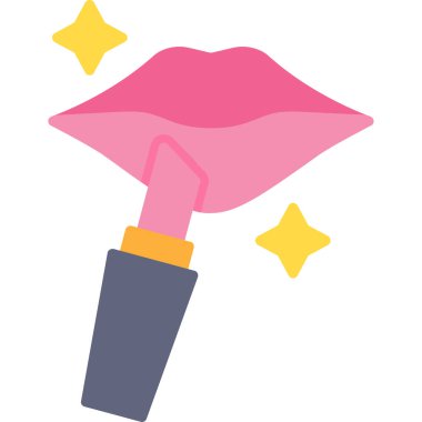 Kadın makyaj ikonunun vektör çizimi