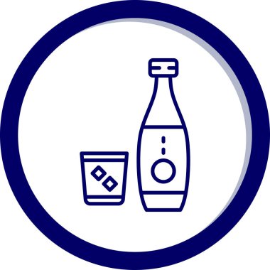 Modern b 'nin vektör illüstrasyonunda içecek ikonu yok