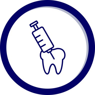 Moda tarzında izole edilmiş diş simgesi