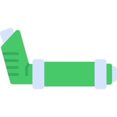 Modern bir düz tasarım ikonunun yeşil ve mavi renginin vektör çizimi