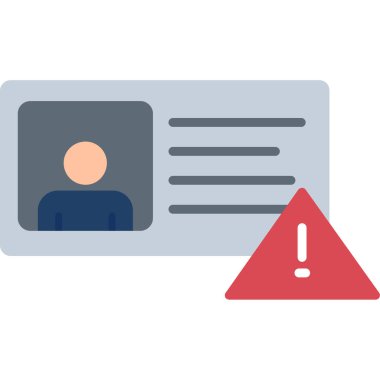 ID kart simgesi vektör çizimi tasarımı