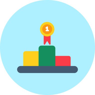 Madalya düz vektör simgesi