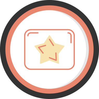 Yıldız Ağı simgesi. Basit tasarım. vektör illüstrasyonu