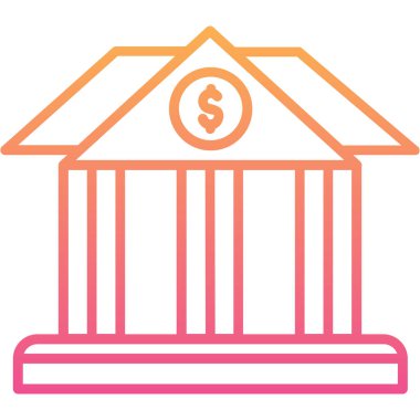 Banka oluşturma web simgesi, tasarım vektörü illüstrasyonu