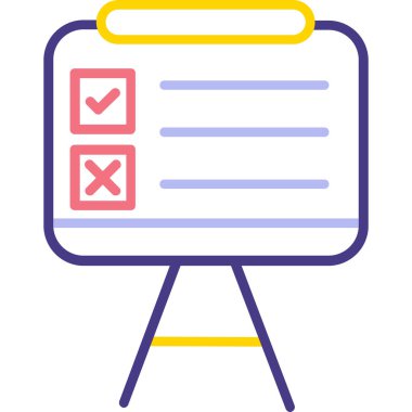 kontrol listesi simgesi vektör illüstrasyonu