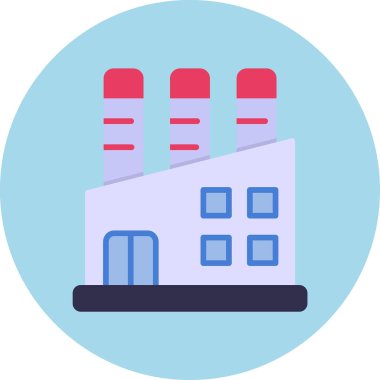 Fabrika simgesi vektör illüstrasyonu