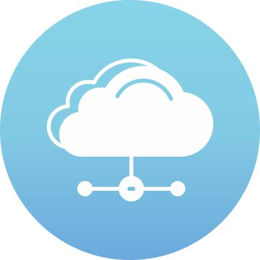 Bulut simgesi vektör illüstrasyonu