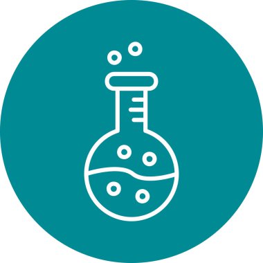 Kimyasal laboratuvar simgesi vektör illüstrasyonu