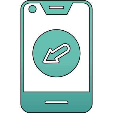 Cep telefonu simgesinin vektör illüstrasyonu