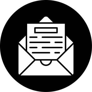 posta simgesi arkaplanda izole edildi