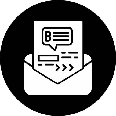 e-posta iletisi simgesi. vektör çizim