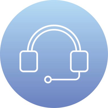 Kulaklık simgesinin vektör illüstrasyonu