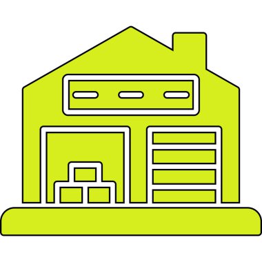 Modern yapı simgesinin vektör illüstrasyonu