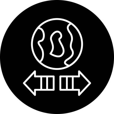 Bir pusula simgesinin vektör illüstrasyonu