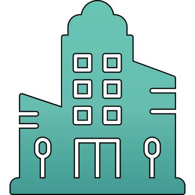 şehir simgesi vektör illüstrasyonu