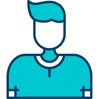 Adamım. Web simgesi basit illüstrasyon