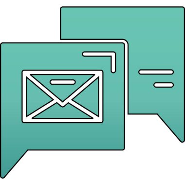 E- posta simgesi vektör illüstrasyonu