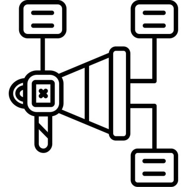 anten uydu sinyal simgesi ana hat biçiminde