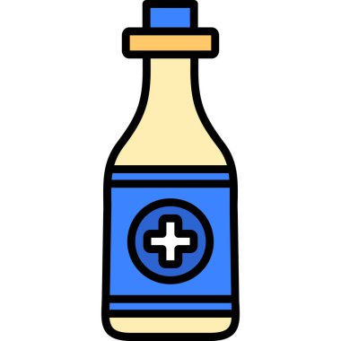 Alkol şişesi simgesi - taslak biçiminde