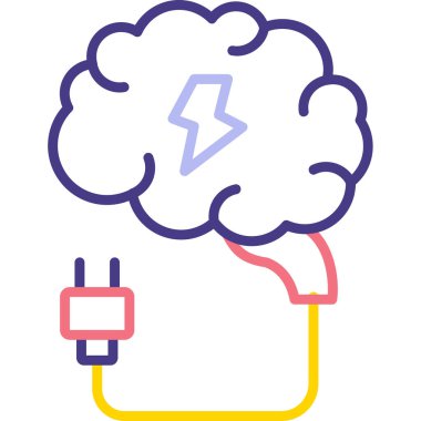 Beyin gücü. Basit illüstrasyon