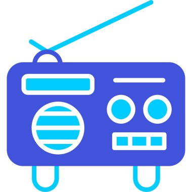 Radyo. Web simgesi basit illüstrasyon